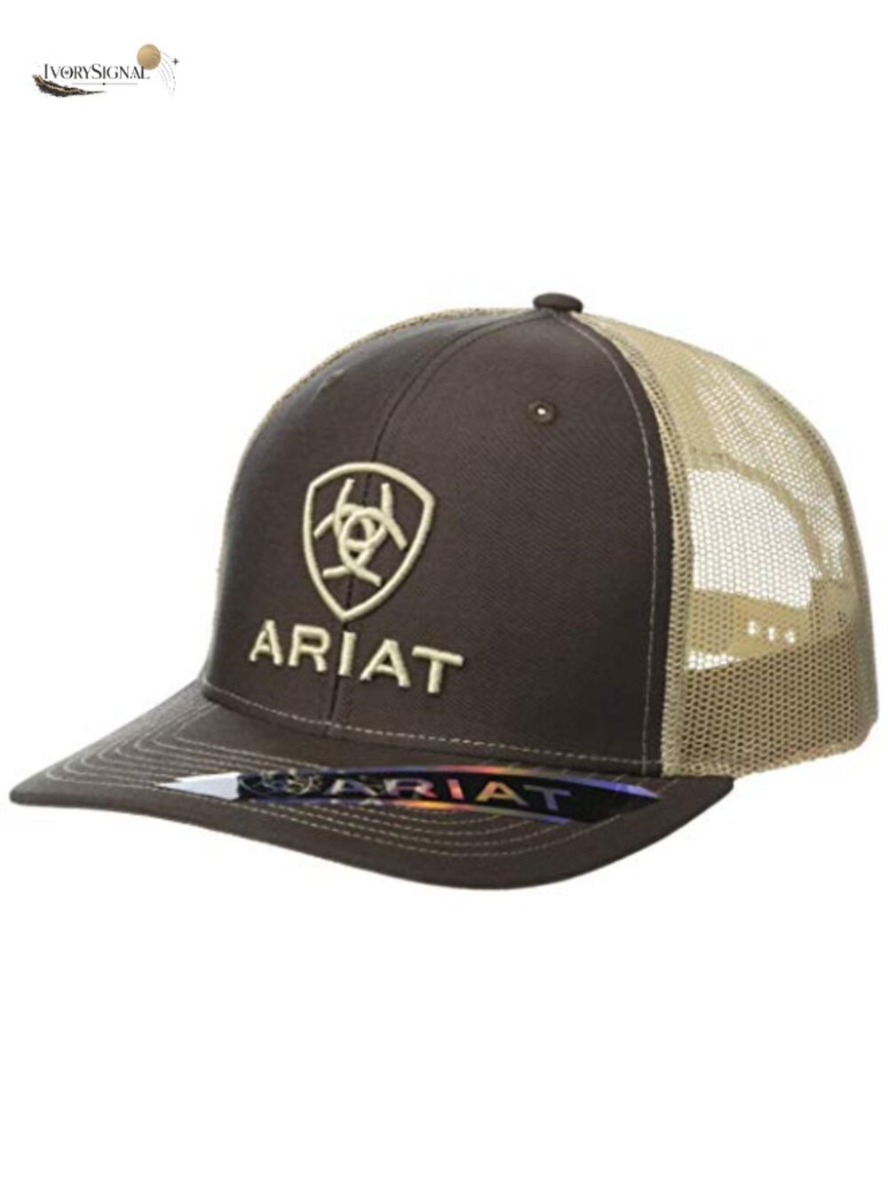 Ariat Men's Embroidered Shield Baseball Cap Trucker Hat Snapback